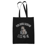 Tote Bag Noir Mon British Shorthair c'est ma vie