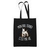 Tote Bag Noir Mon Bull Terrier c'est ma vie