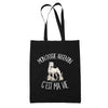 Tote Bag Noir Mon Dogue Argentin c'est ma vie