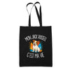 Tote Bag Noir Mon Jack Russell c'est ma vie