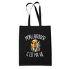 Tote Bag Noir Mon Labrador c'est ma vie