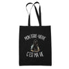 Tote Bag Noir Mon Terre-Neuve c'est ma vie