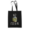 Tote Bag Noir Alès c’est la vie