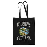 Tote Bag Noir Alfortville c’est la vie