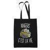 Tote Bag Noir Angers c’est la vie