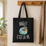 Tote Bag Noir Anglet c’est la vie