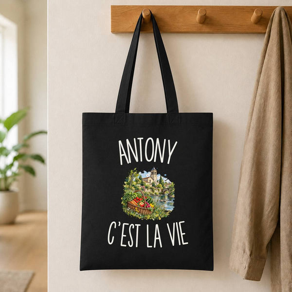 Tote Bag Noir Antony c’est la vie