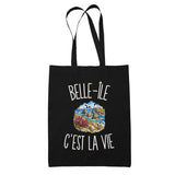 Tote Bag Noir Belle-Île c’est la vie
