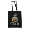 Tote Bag Noir Caen c’est la vie