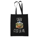 Tote Bag Noir Caen c’est la vie