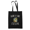 Tote Bag Noir Caluire-et-Cuire c’est la vie