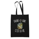 Tote Bag Noir Caluire-et-Cuire c’est la vie