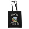 Tote Bag Noir Chamonix c’est la vie