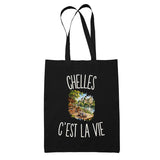 Tote Bag Noir Chelles c’est la vie