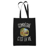Tote Bag Noir Compiègne c’est la vie