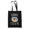 Tote Bag Noir Deauville c’est la vie