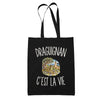 Tote Bag Noir Draguignan c’est la vie