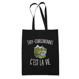 Tote Bag Noir Évry-Courcouronnes c’est la vie