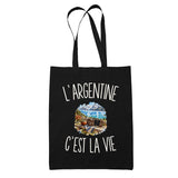 Tote Bag Noir L’Argentine c’est la vie