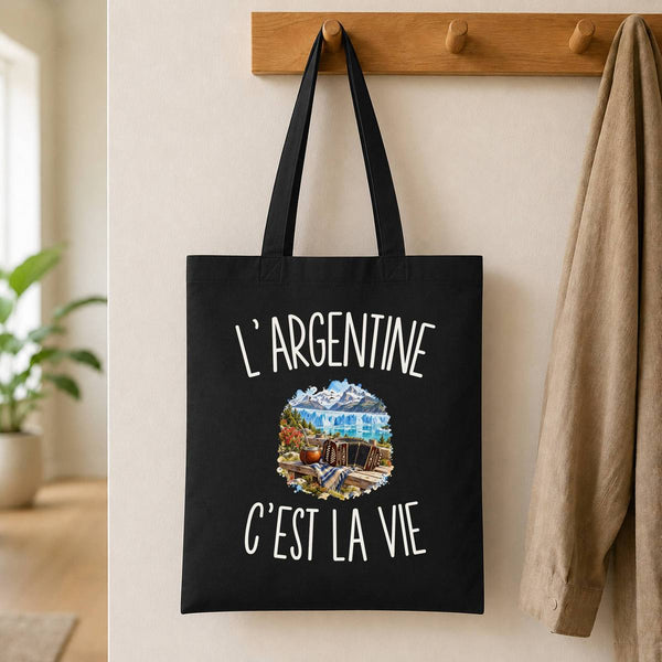 Tote Bag Noir L’Argentine c’est la vie