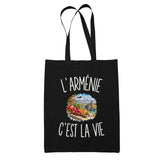 Tote Bag Noir L’Arménie c’est la vie