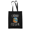 Tote Bag Noir L’Hérault c’est la vie