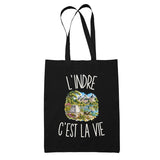 Tote Bag Noir L’Indre c’est la vie