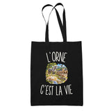 Tote Bag Noir L’Orne c’est la vie