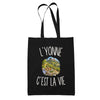Tote Bag Noir L’Yonne c’est la vie