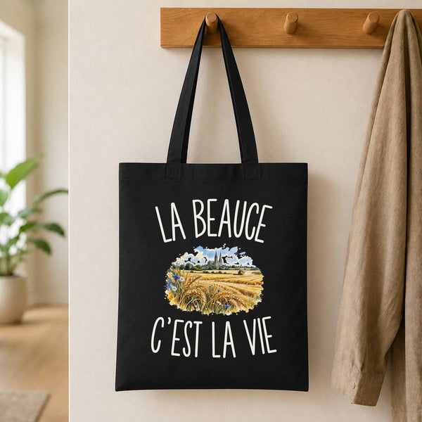 Tote Bag Noir La Beauce c’est la vie