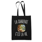 Tote Bag Noir La Charente c’est la vie