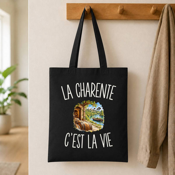 Tote Bag Noir La Charente c’est la vie