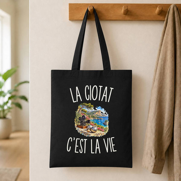 Tote Bag Noir La Ciotat c’est la vie