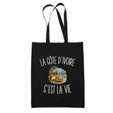 Tote Bag Noir La Côte d’Ivoire c’est la vie