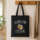 Tote Bag Noir La Côte-d’Or c’est la vie