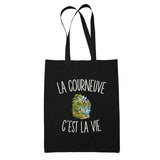 Tote Bag Noir La Courneuve c’est la vie
