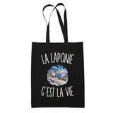 Tote Bag Noir La Laponie c’est la vie