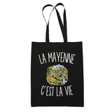 Tote Bag Noir La Mayenne c’est la vie