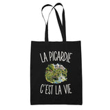 Tote Bag Noir La Picardie c’est la vie