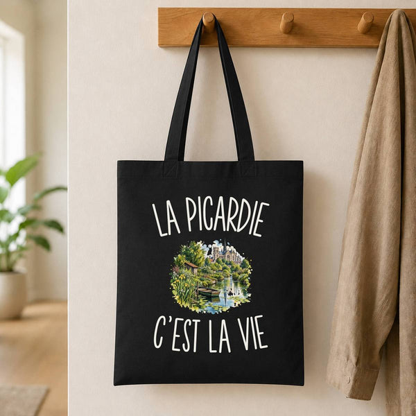 Tote Bag Noir La Picardie c’est la vie