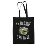 Tote Bag Noir La Touraine c’est la vie