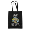 Tote Bag Noir Laval c’est la vie