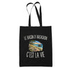 Tote Bag Noir Le Bassin d’Arcachon c’est la vie