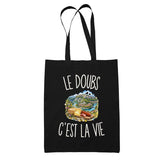 Tote Bag Noir Le Doubs c’est la vie