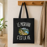 Tote Bag Noir Le Morvan c’est la vie