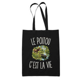 Tote Bag Noir Le Poitou c’est la vie