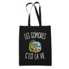 Tote Bag Noir Les Comores c’est la vie