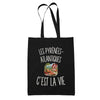 Tote Bag Noir Les Pyrénées-Atlantiques c’est la vie
