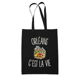 Tote Bag Noir Orléans c’est la vie