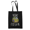 Tote Bag Noir Pessac c’est la vie